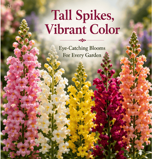 Sjemenke Royal Garden Snapdragon – izbor vrtlara za visoke, šarene cvjetove rezanog cvijeća 🌸-HR