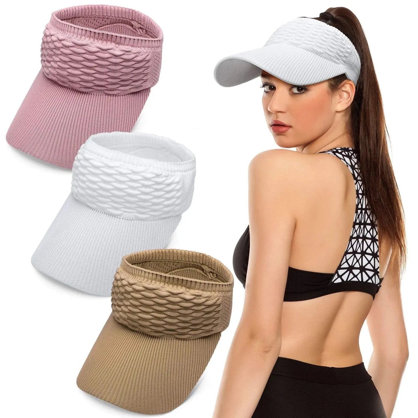 ☀️🧢 Skydelis su skylute aukštai uodegai – apsauga nuo UV spindulių, kvėpuojantis, skirtas lauko veiklai ir kasdieniam naudojimui-LT