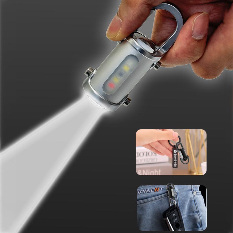 Linterna llavero de 1200 lm, súper brillante, resistente al agua, miniatura.-ES