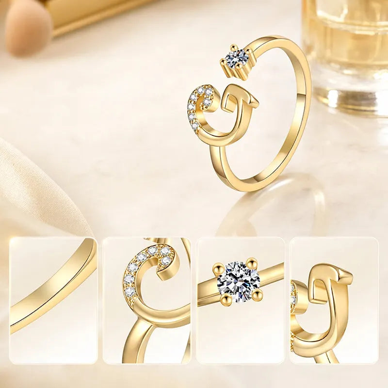 ⏳Vremenski ograničeni popust od 50%⏰Podesivi prsten s inicijalima za žene💍-HR
