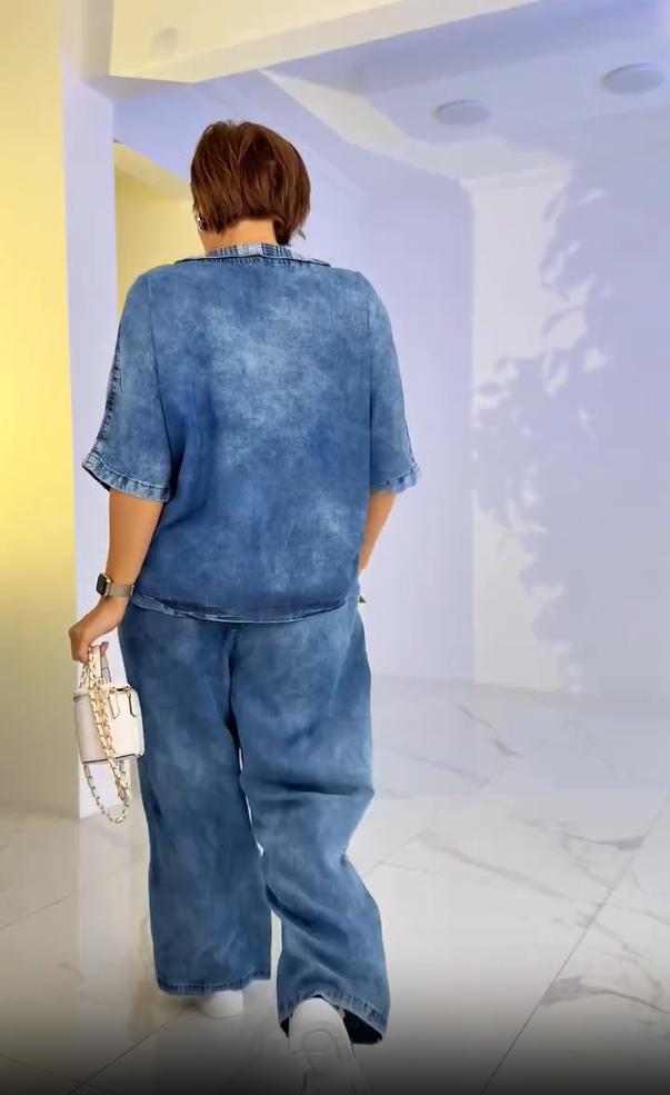 Pantalones de cuello redondo de moda de verano para mujer con cremallera.-ES
