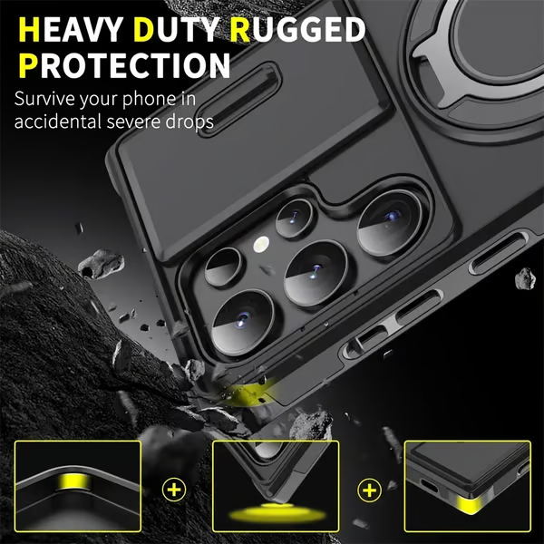 📱Measureable Premium Armor ovitek s stojalom za Samsung Galaxy S Series-SI