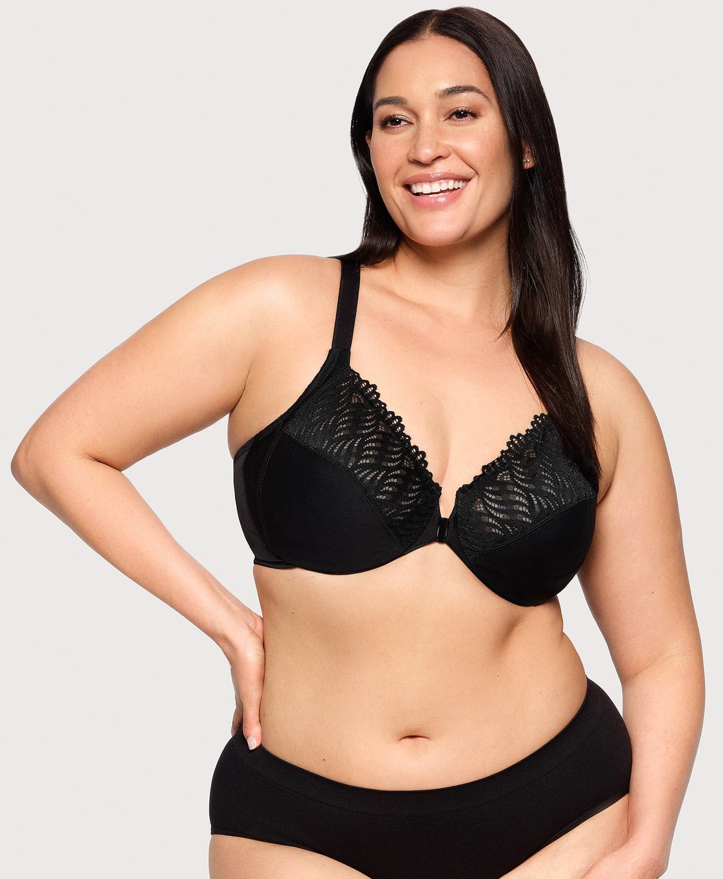 Triumph - (4 kosi) - 💖Modrček z zapenjanjem spredaj in T-izrezom-SI