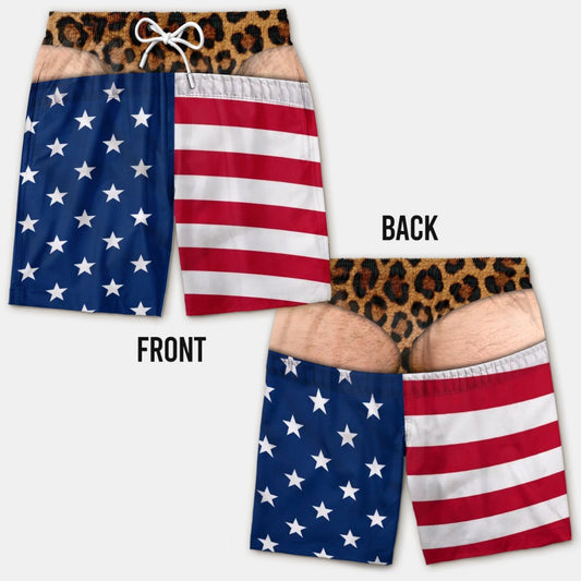 Bañador divertido con nalgas falsas: pantalones cortos de playa innovadores para hombres.-ES