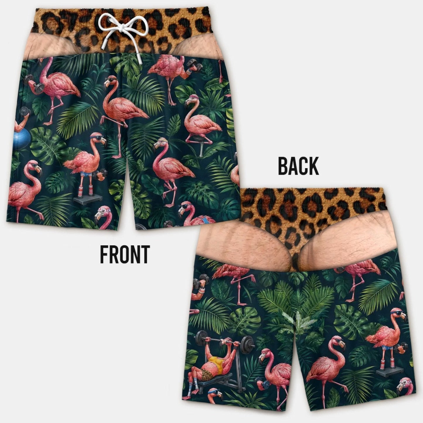 Smešne kopalke z lažno zadnjico - Novelty Prank Beach Shorts for Men-SI