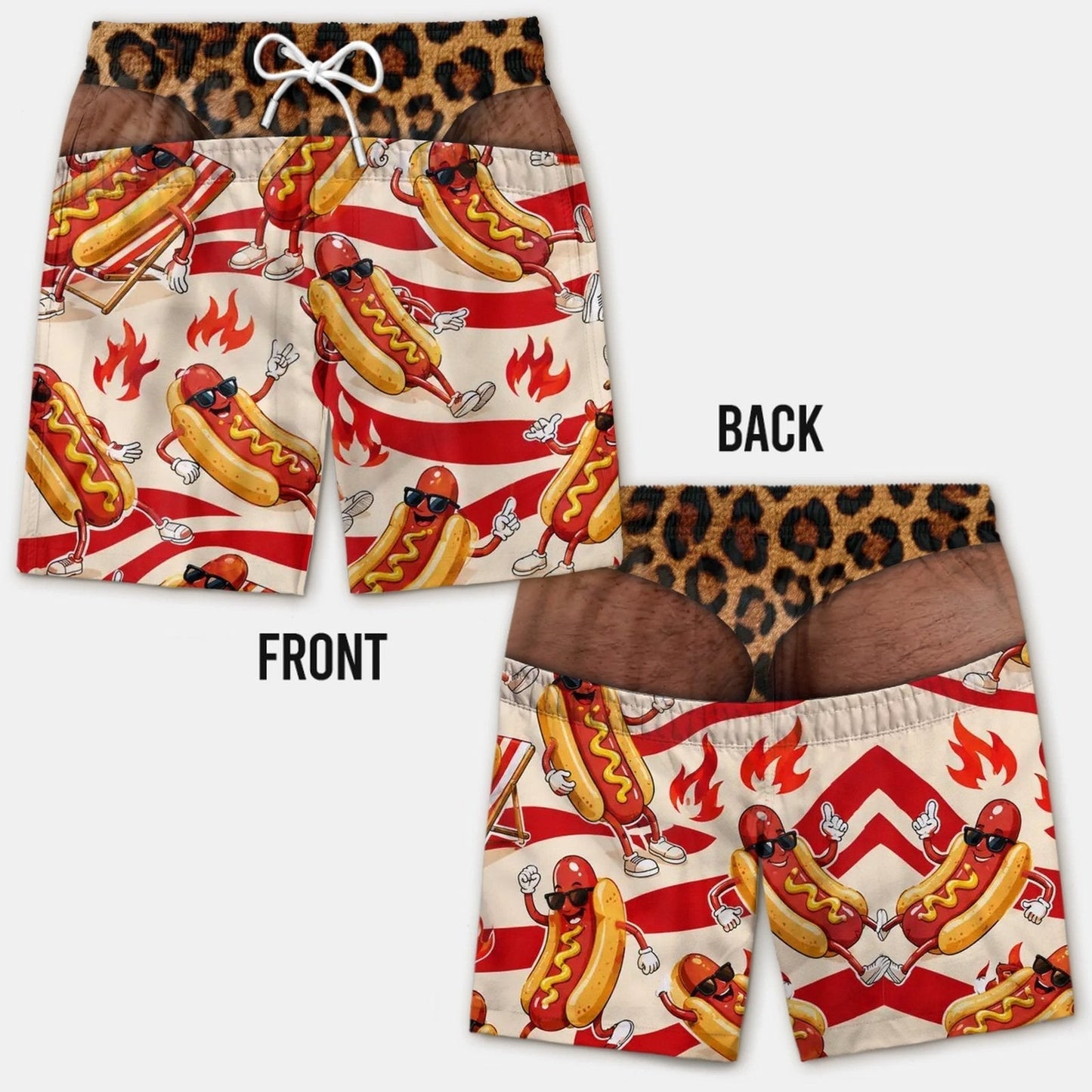 Smešne kopalke z lažno zadnjico - Novelty Prank Beach Shorts for Men-SI