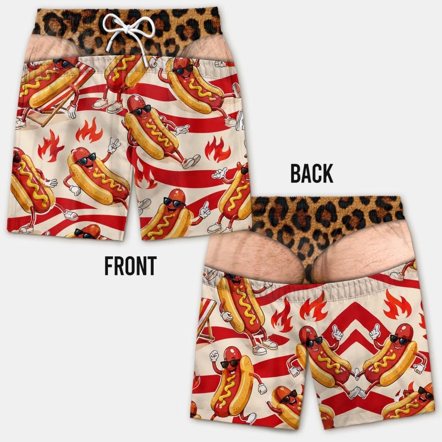 Smešne kopalke z lažno zadnjico - Novelty Prank Beach Shorts for Men-SI