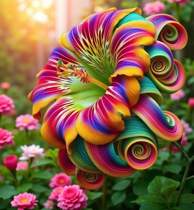 Σπόροι λουλουδιών Rainbow Swirl Spiral – Ένα σπάνιο λουλούδι-GR