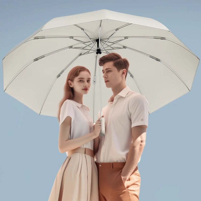 ☂️✨ ¡Paraguas con franja reflectante de seguridad! Se expande y contrae invertidamente sin salpicar agua, buena visibilidad en entornos oscuros.-ES