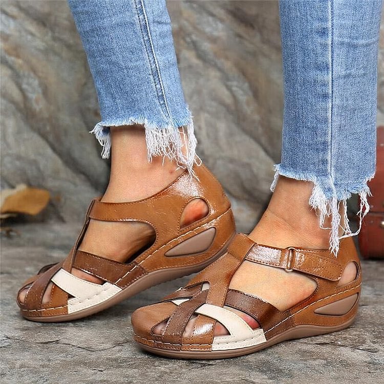 Sandalias casuales con cuña para mujer