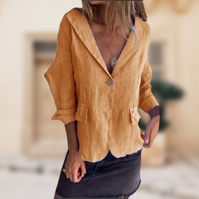 Chaqueta ligera de algodón de verano para mujer.-ES