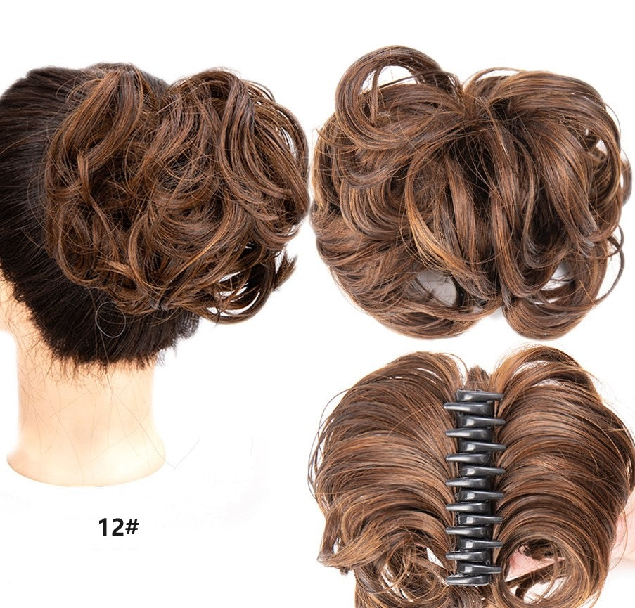 Peluca con clips para cabello natural-ES