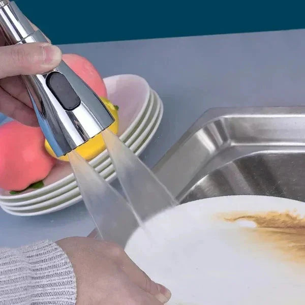 Cabezal rociador giratorio de 720° para grifo de cocina con 3 funciones-ES