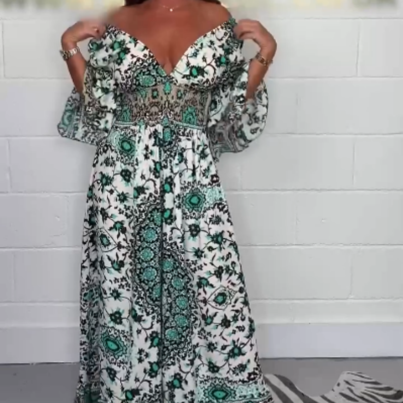 Mono de mujer con estampado y escote en pico tallas S-5XL-ES