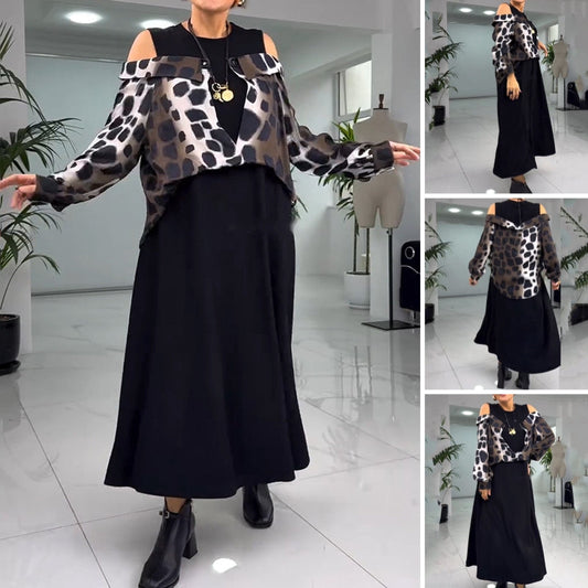 💐Vestido exclusivo sin tirantes con estampado de leopardo 2025 [S-4XL]-ES