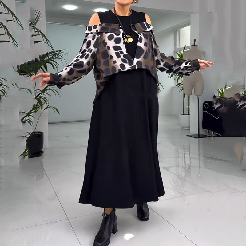 💐Vestido exclusivo sin tirantes con estampado de leopardo 2025 [S-4XL]-ES