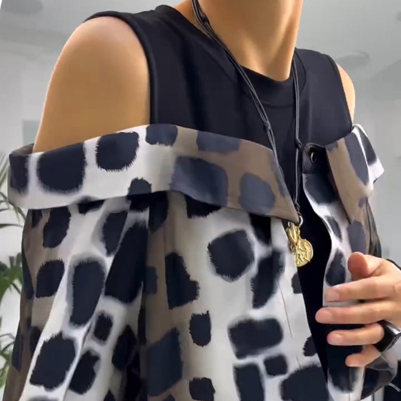 💐Vestido exclusivo sin tirantes con estampado de leopardo 2025 [S-4XL]-ES