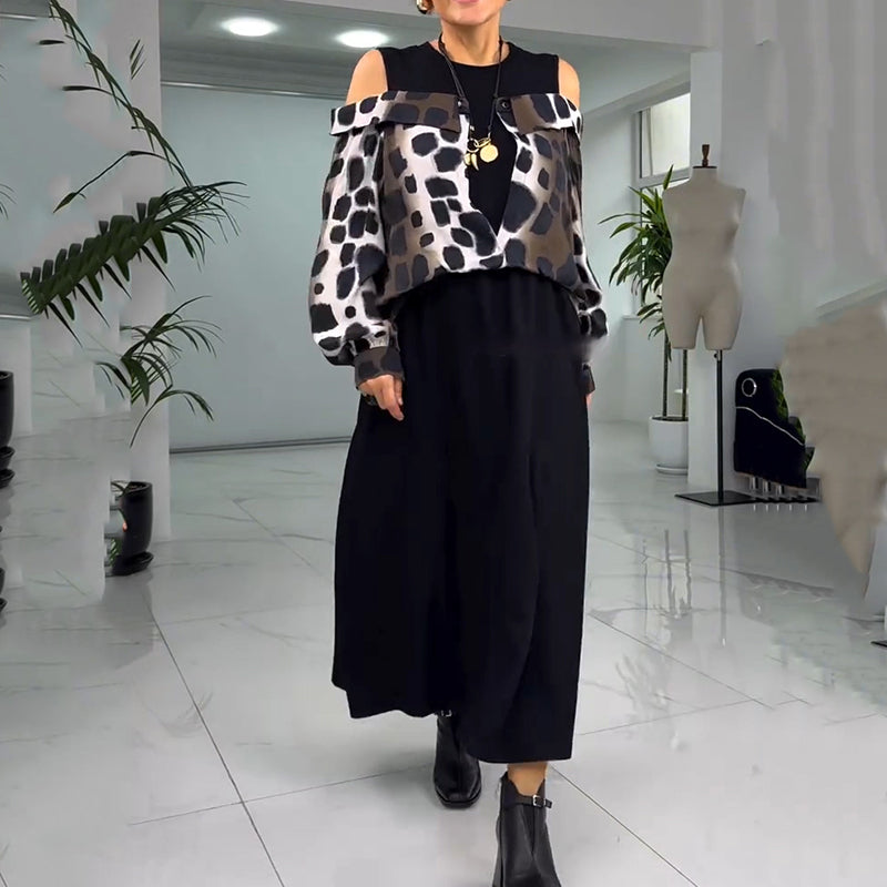 💐Vestido exclusivo sin tirantes con estampado de leopardo 2025 [S-4XL]-ES