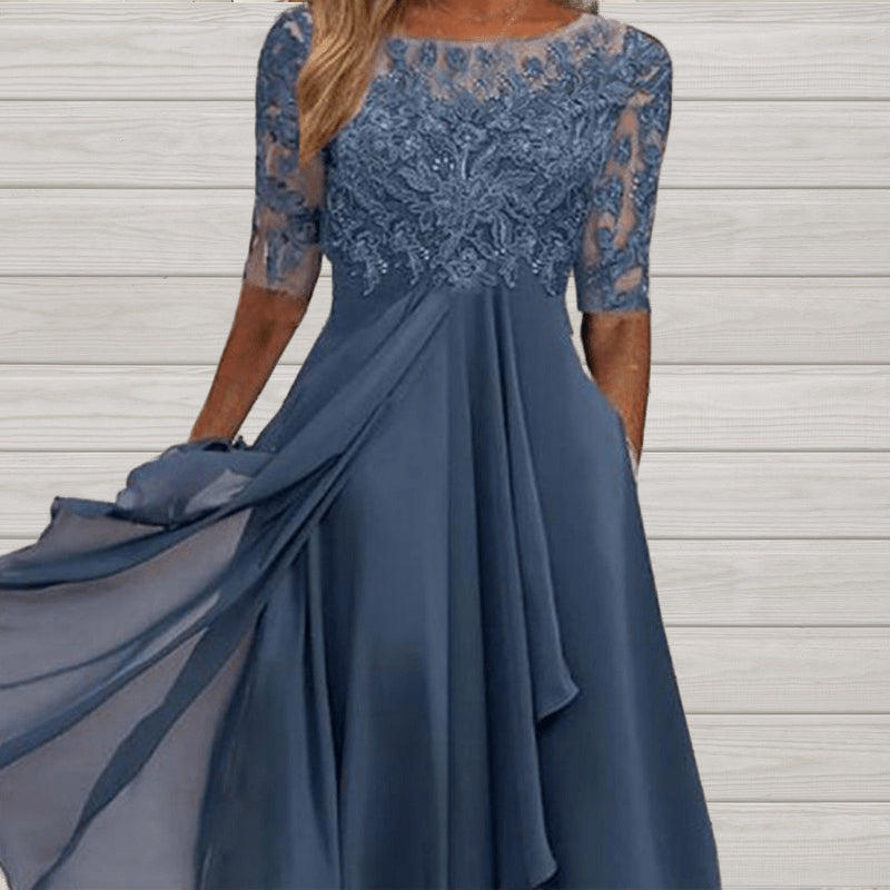 💖 Limited Edition 💖 Κομψό κεντημένο κοκτέιλ φόρεμα-GR