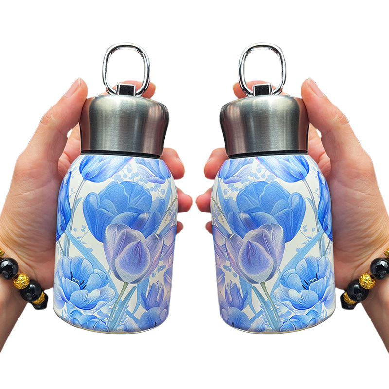 Botella de agua aislada elegante y portátil.-ES