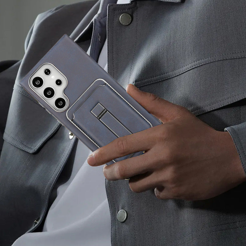 💼 Kombinirani ovitek za Samsung: držalo + denarnica + magnet | Za potovanja, delo in vsakodnevno uporabo-SI