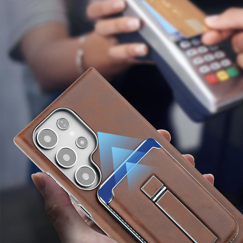 💼 Kombinirani ovitek za Samsung: držalo + denarnica + magnet | Za potovanja, delo in vsakodnevno uporabo-SI