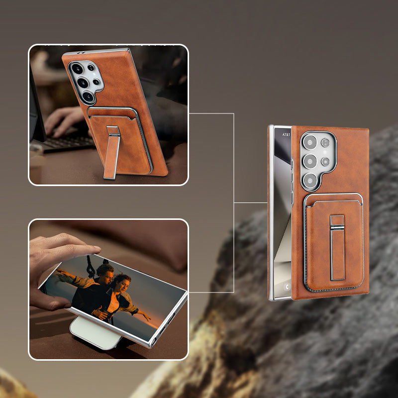 💼 Kombinirani ovitek za Samsung: držalo + denarnica + magnet | Za potovanja, delo in vsakodnevno uporabo-SI