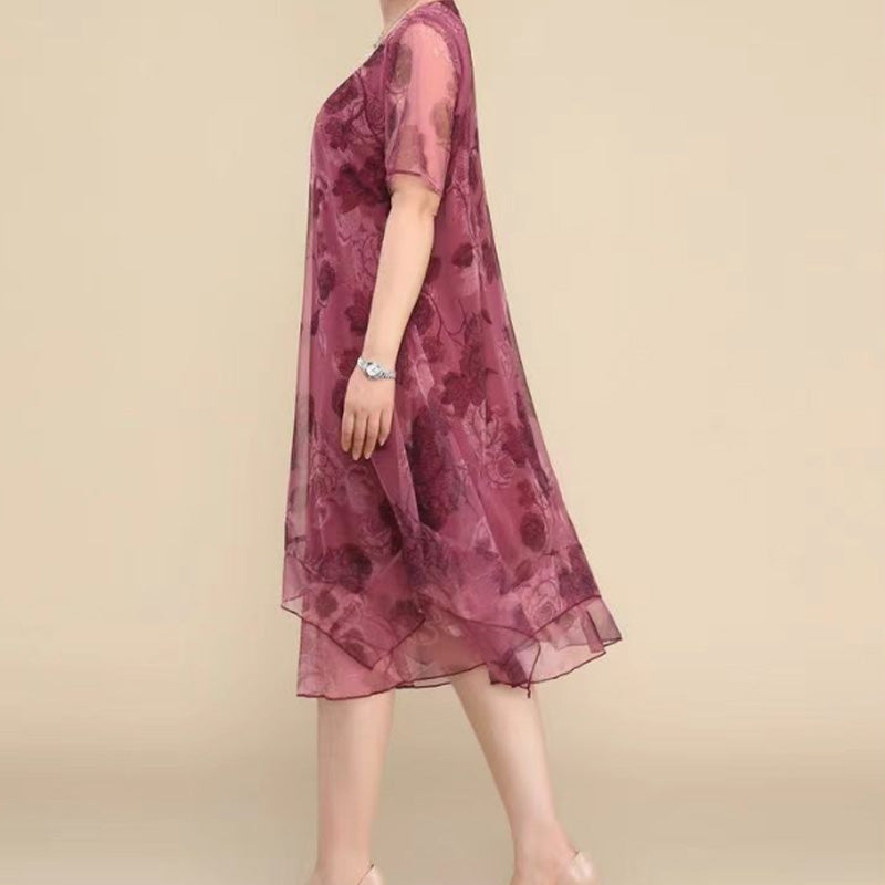 🌺Vestidos elegantes y sueltos de gasa en tallas grandes-ES