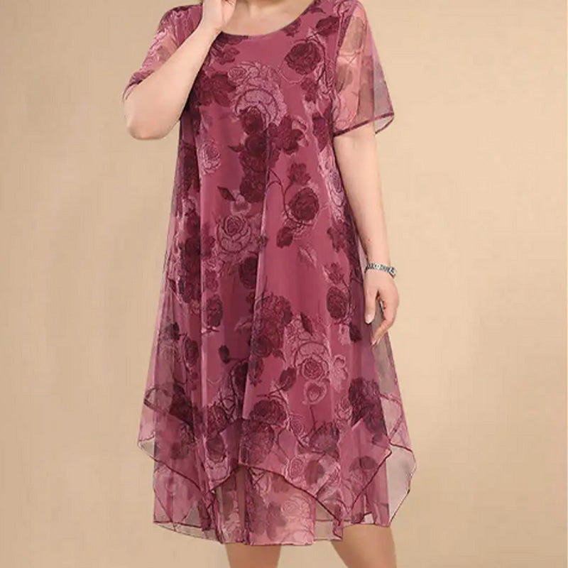 🌺Vestidos elegantes y sueltos de gasa en tallas grandes-ES