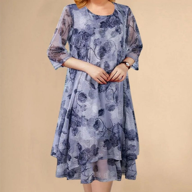 🌺Vestidos elegantes y sueltos de gasa en tallas grandes-ES