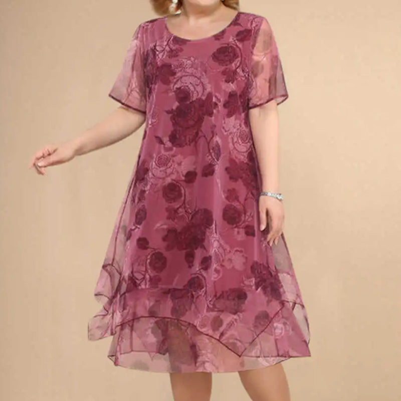 🌺Vestidos elegantes y sueltos de gasa en tallas grandes-ES