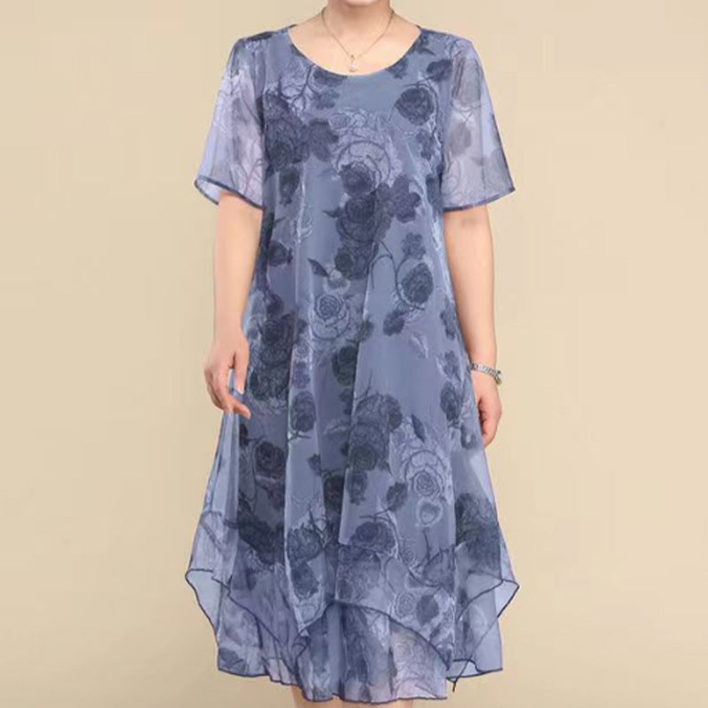 🌺Vestidos elegantes y sueltos de gasa en tallas grandes-ES