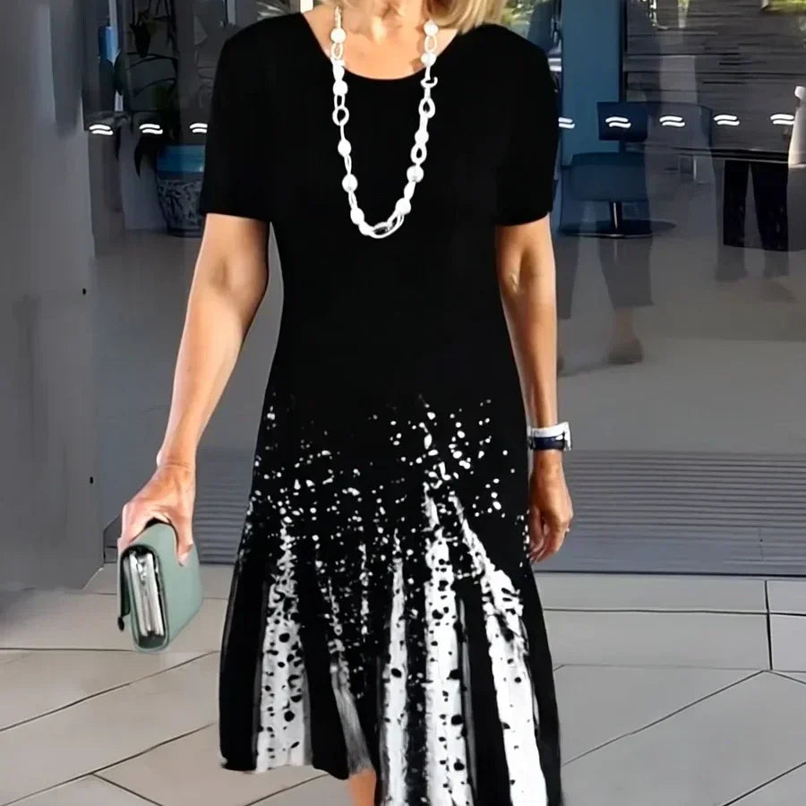 Moteriška Colorblock klostuota suknelė-LT