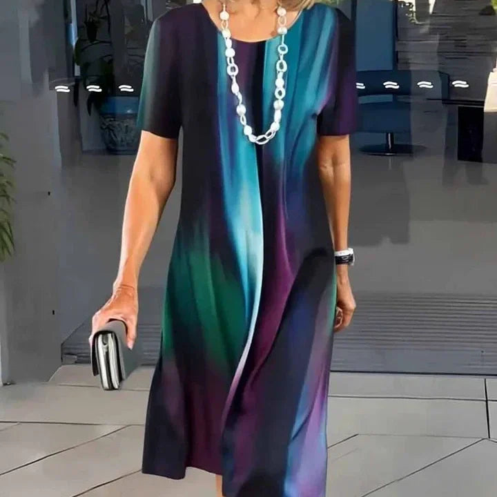 Moteriška Colorblock klostuota suknelė-LT