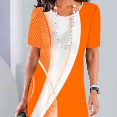 Moteriška Colorblock klostuota suknelė-LT