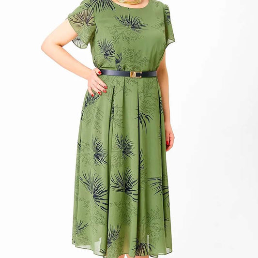 🔥Vestido corte A con cinturón | Vestido estilo floral y veraniego-ES