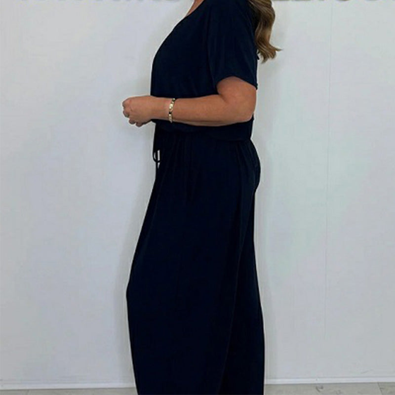 Mono de cuello en V de color liso-ES