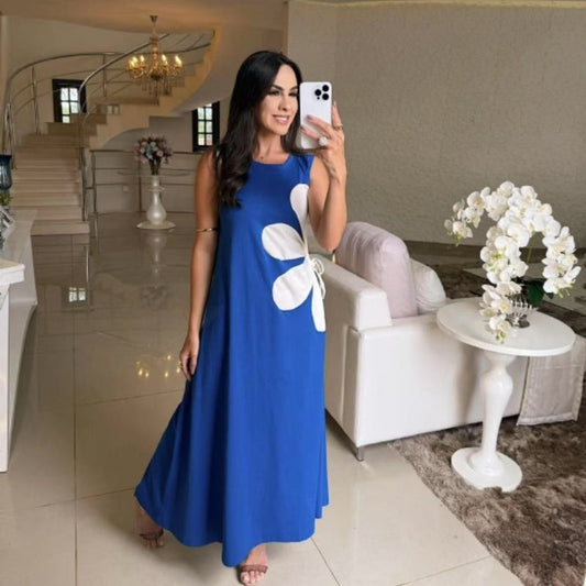 👗Vestido sin mangas de mujer con estampado floral 🌸-ES