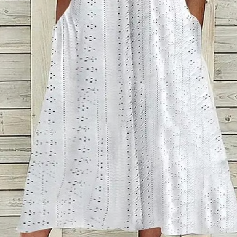 Elegante vestido de mujer con escote en V.-ES