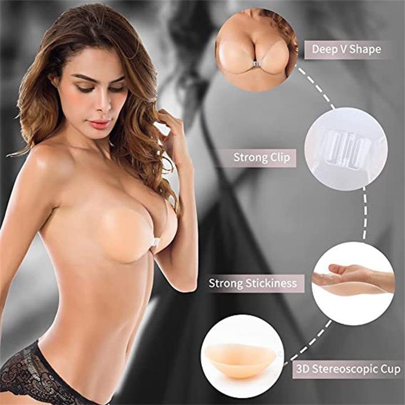 👙 Nevidni samolepilni push-up modrček-SI