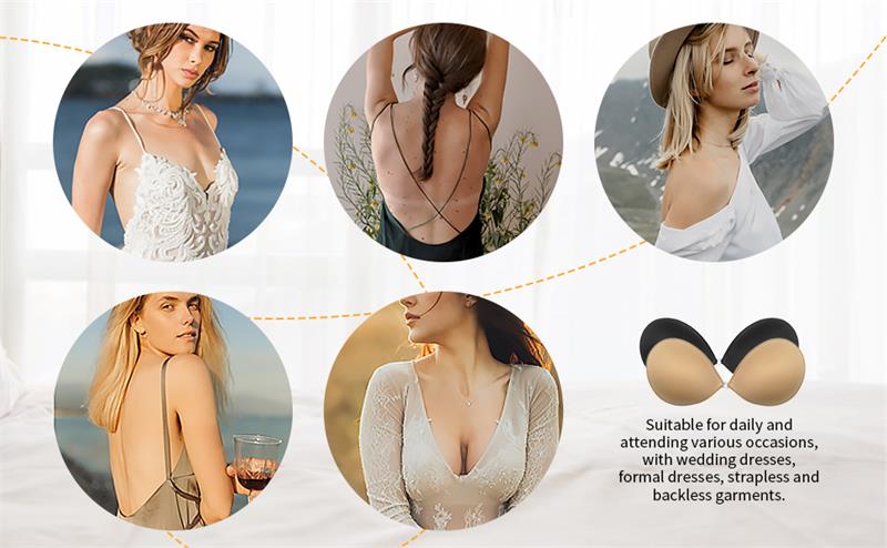 👙 Nevidni samolepilni push-up modrček-SI