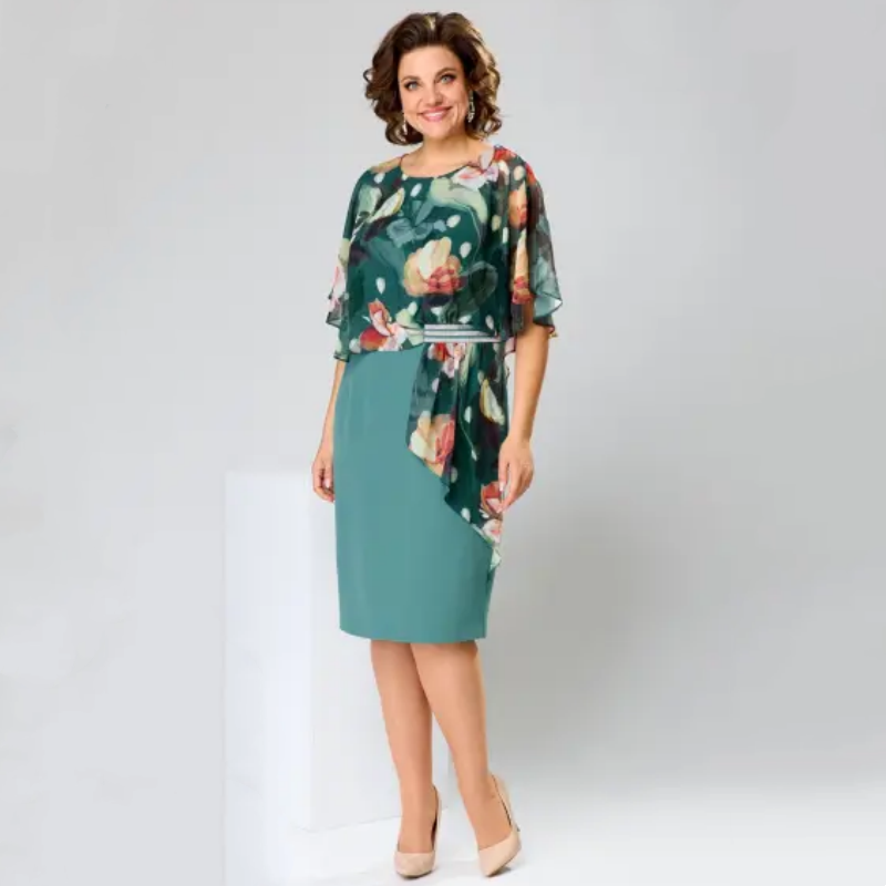 🌸 Elegantes vestidos florales de escote redondo para mujer-ES