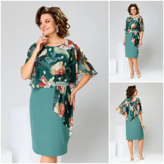 🌸 Elegantes vestidos florales de escote redondo para mujer-ES