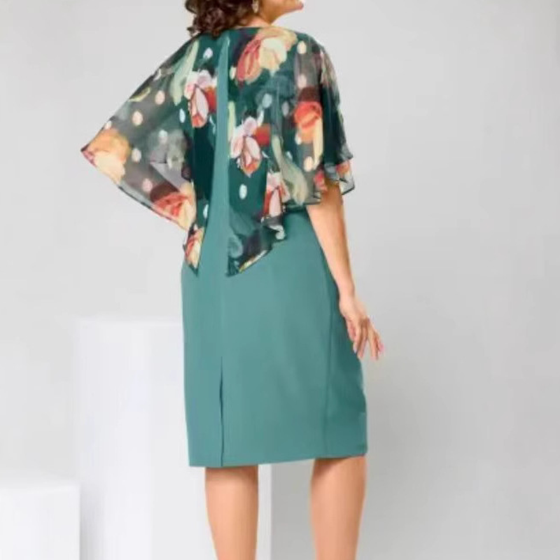 🌸 Elegantes vestidos florales de escote redondo para mujer-ES