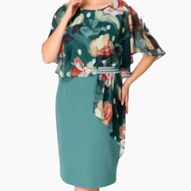 🌸 Elegantes vestidos florales de escote redondo para mujer-ES