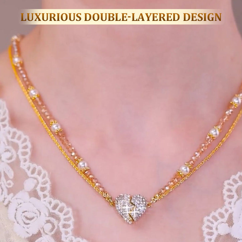 ⏳Oferta especial por tiempo limitado⏰Collares a juego con colgante en forma de corazón con imán💖-ES