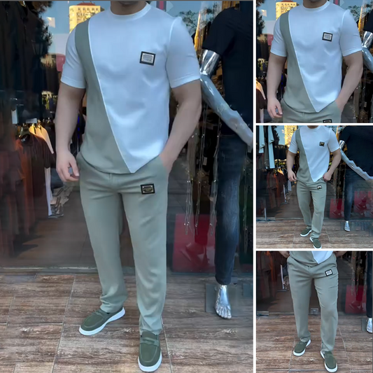 🔥 Šios vasaros tendencijos! 💁‍♀️ Vyriškas palaidinės ir kelnių komplektas kasdienai-LT