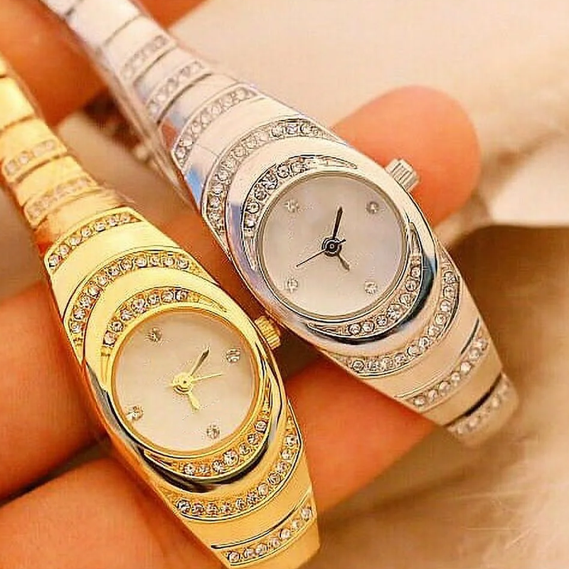 💎Γυναικείο ρολόι με κρυστάλλινο μπρασελέ⌚-GR
