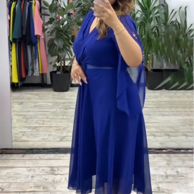 👗 Κομψό γυναικείο φόρεμα με V λαιμόκοψη-GR