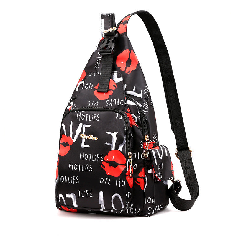 Mochila ligera, impermeable y multifuncional con estampado.-ES